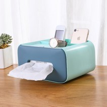 FREELIFE 티슈 스토리지 박스 냅킨 홀더 다기능 잡화 거실 홈 오피스 용 편지지 주최자, 1개, Style D Sky Blue-513