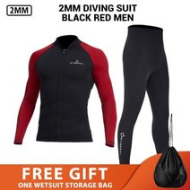 서핑슈트 네오프렌 2MM 3MM 남성 여성 잠수복 재킷 스쿠버 다이빙 슈트 서핑 스노클링 수중 낚시 스피어피싱 카이트 장비, D250 RD Wetsuit Men+XL