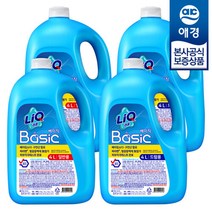 애경 리큐 베이직 4L 세탁세제 용기 x4개(일반/드럼용), 일반용