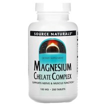 소스 내추럴스 Source Naturals 마그네슘 킬레이트 복합체 100mg 250정, 2개