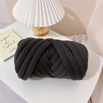 벨벳 빅얀 망고 실 자이언트 얀 뜨개질 가방 만들기 점보 뜨개질 배우기 핸드니팅 250g, 1, 다크 그레이 직경 2.5cm