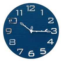 기타 바보사랑[로얄데코]우드그레인 루나 무소음 인테리어 벽시계, 네이비무드, 네이비무드