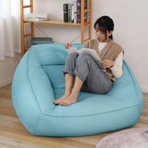 미니쇼파 소형 에어쇼파 레이지 소파 대형 빈백 다다미 싱글 침실 발코니 레저 리클라이닝 소형 가구 거, 09 레이크 블루