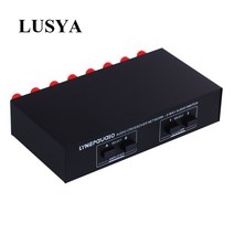 방송 음향 오디오 출력 증폭기 스피커lusya 2 in 2 out 수동 신호 스위처 선택기 상자 2 a pair 스위치 200w t0678