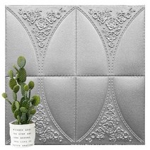 자체 접착 3D 벽 스티커 DIY 방수 거품 벽지 아이 방 부엌 지붕 천장 배경 장식, 09 BSilver(70X70cm)