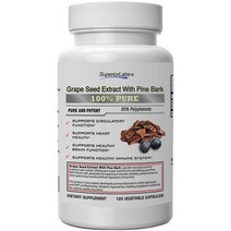 포도씨추출물 소나무껍질 Superior Labs Grape Seed Pine Bark, veggie capsules