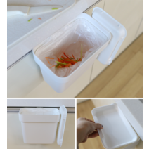 화이트 리드랙 걸이형 휴지통 음식물쓰레기통 (구성 알차고 품질 좋아요~!)