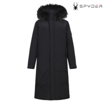 스파이더 우먼스 퍼 롱 다운 자켓(WBLK)