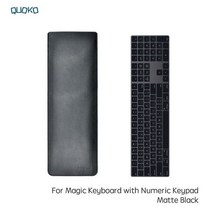 초박형 슈퍼 슬림 슬리브 파우치 커버 숫자 키패드가있는 Magic Keyboard 용 극세사 가죽 노트북 슬리브 케이스, 매트 블랙