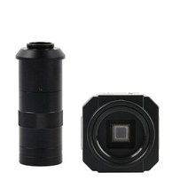 새로운 디지털 비디오 현미경 카메라 HD BNC AV CCD 산업 C-MOUNT 카메라, 1 건, with 130x