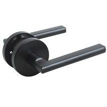 방문 실린더 도어 레버락 문고리 레버형 손잡이 ATL501 화장실 안방 문손잡이, 검정색, 1개