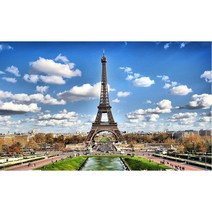 대진 보석십자수 40X80 50X40 사이즈 대형 금전운 보석 십자수, 41 에펠탑 광장 40x50, new