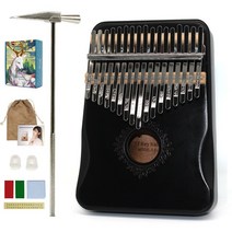마림바 칼람바 미니칼림바 카림바 고음항아리 17 Keys Kalimba Thumb 피아노 고품질 우드 마호가니 Mbira B, 02 Black