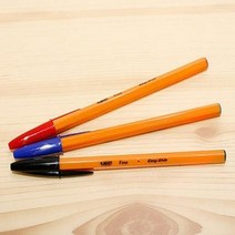 오렌지빅볼(12입)문구 필기구 유성펜, 청색, 1개