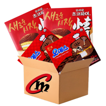 cm전용 박스 36번 대용량 파이 2종 모음 (오리온 초코파이 2개 + 오예스 2개), 1세트