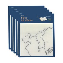 핑크풋 2000 한국지도 점착 메모지 30매, 투명, 3개