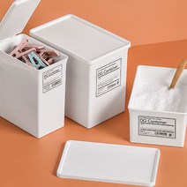 1+1 가루 세제통 베이킹소다통 세제 소분 용기 다용도 보관함 세탁 디스펜서 리필 라벨 구연산