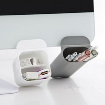 데스크정리템 미니 포켓 연필꽂이 펜꽂이 사무실책상정리 컴퓨터주변정리 인테리어효과, 1개, 롱슬림-그레이