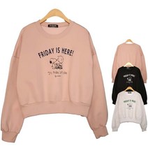 말괄량이 [프라이데이기모크롭] 주니어의류 10대의류 여아옷 맨투맨 후드티