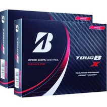 2 박스 BRIDGESTONE (브리지 스톤) 골프공 TOUR 투어 B X 모델 12구입, 01.X_ 화이트_2다스