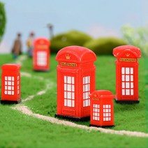 미스토토 테라리움 재료 레드 전화 부스 미니어처 피규어, P1027_2번 전화부스 4cm 1P