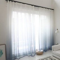작은방 거실 안방 커튼 쉬폰 공백 커텐 yokistg gradient sheer 얇은