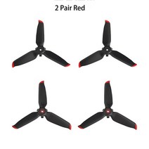 촬영 입문용 전문가용 카메라 취미 비행 수중 드론 dji fpv 콤보용 프로펠러 dji fpv 콤보 액세서리용 조용한 프로펠러 교체 예비 부품, 2쌍 레드