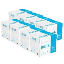 한국제지 Milk 복사용지 A4용지 에이포 복사지 80g 20000매