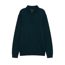 헤지스 남성 21FW 그린 퍼피자수 캐시미어 반집업니트 HZSW1D462E3