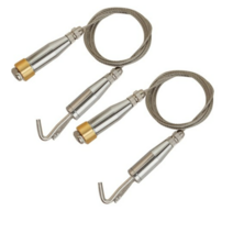 선반나라 천정원터치 후크 튼튼 대형, 골드, 2개입