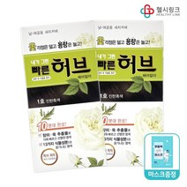 광동제약 내가그린 빠른허브 헤어칼라 염색약 1호 1호(파우치) 2호, 빠른허브1호진한흑색 2개+헬시링크마스크1팩