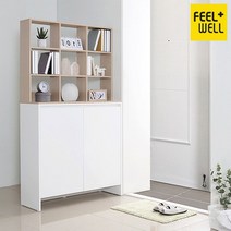 필웰 무노 파티션 신발장 겸 수납장 세트, 화이트