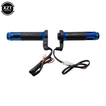 12V 오토바이 핫 그립 모터바이크 ATV 스쿠터 전기 히팅 22mm 핸들바 핸드 워머 알루미늄 모토 핸들 바, 03 파란