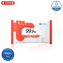 누리케어 공식몰 식약처허가 항균 99.9% 손소독티슈 모음전/휴대용손소독제, 20매 X 1팩