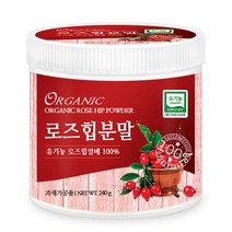 푸른들판 유기농 로즈힙 분말 가루 100% 순수 로즈입 열매 차 티 파우더 건조 말린 야생 장미 추천 ROSEHIP, 240g, 1개