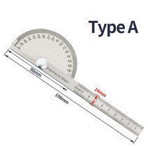 180 도 각도기 금속 자 측정기 스테인레스 스틸 게이지 파인더 컨베이어, 01 Protractor Type A
