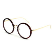 더브릴레 귀여운 남자 여자 정원형 뿔테 안경