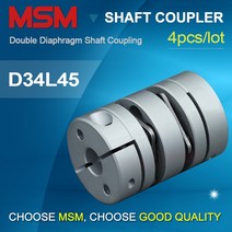 모터 커플링 4pcs MSM 이중 다이어프램 샤프트 커플러 D34L45 유연한 두 디스크 CNC 커플 링 탄성 스크류로드 인코더 연결 링크 D34mm, [09] 8x14
