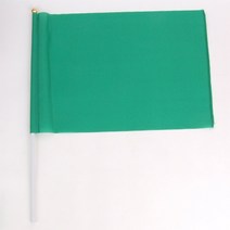 파티로 응원깃발 30x40cm 청기백기 깃발춤깃발, 초록색