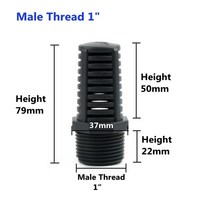 수도배관 보온재 2pcs pvc 파이프 수족관 물 펌프 필터 공동 물고기 탱크 물 입구 스트레이너 정원 홈 물 튜브 피팅 투과성 캡 메쉬, 1개, 1인치 수컷