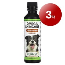 리암마켓 Terry Naturally 테리 내추럴리 강아지용 민감성 피부 털 건강 관리 보충제 오메가 236ml 1팩, 3팩