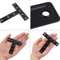 시크 블랙 T 평철 가구부속자재 DIY가구용품 자재 5개, 2  100X100X20 흑도장