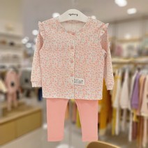 아가방 * 화사한 꽃무늬디자인 활용도좋은 레깅스바지 루내의~세* 봄 가을 겨울 긴팔 내복 유아 아기 여아 남아 돌아기 신생아 면 실내복 내의 선물 아가방내의_NC대전유성점