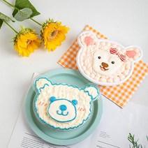 케이크포장박스 일회용 곰돌이 곰모양 투명 티라미수 과일도시락 답례품 포장, 화이트(뚜껑포함 풀세트), 30세트