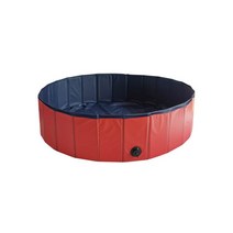 강아지수영장 개를위한 애완 동물 수영장 Foldable Kiddie Pool PVC 목욕 욕조 개 고양이를위한 야외, 3.Red - 160CM
