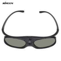 [삼성3d안경배터리] KKmoon 프로젝터 3D 입체 안경 DLP 프로젝터 전용 충전식 3D 안경, 블랙