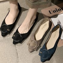 예쁜 플랫슈즈 여성 단화 구두 스웨이드 정장 신발