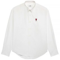[아미] 23FW 스몰 하트 박시핏 셔츠 BFUSH130 CO0031 화이트