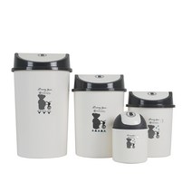 데니베어 원형 스윙 휴지통 1개 그레이 미니 소5L 중10L 대20L, 그레이(미니)