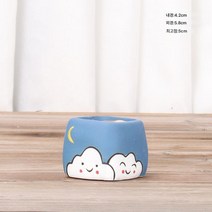 핸드페인팅 다육 화분 엄지 손가락 고소형 캐릭터 큐티 스몰 도자기 트럼펫 연희분 미니, 002D1, 작다